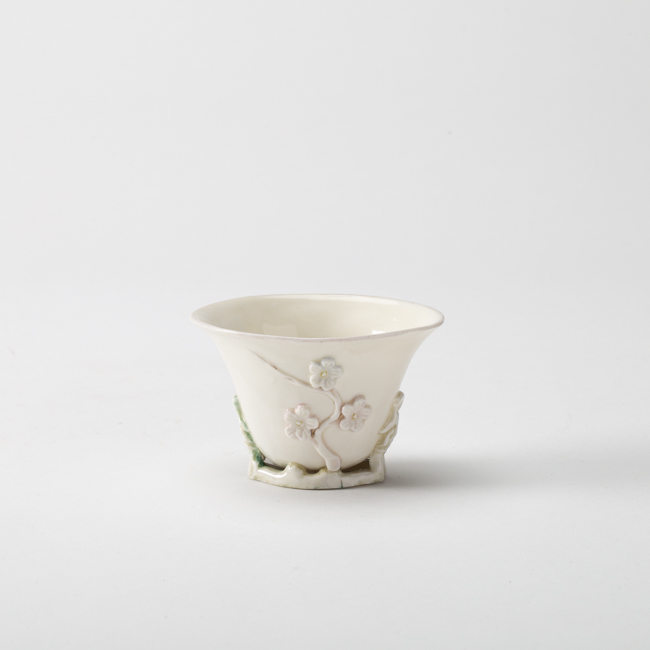 chinese blanc de chine porcelain magnolia blossom cup kangxi period