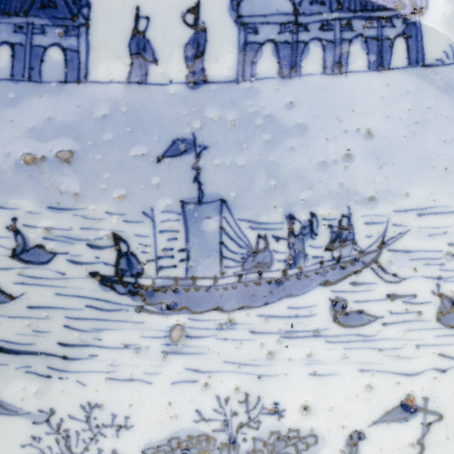 Chinese Blue and White Porcelain Kraak Bowl