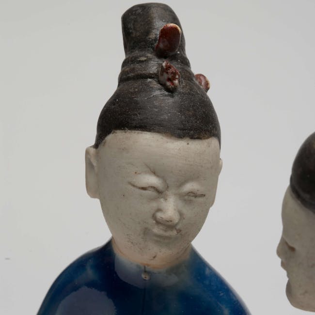 Chinese pair of figural groups