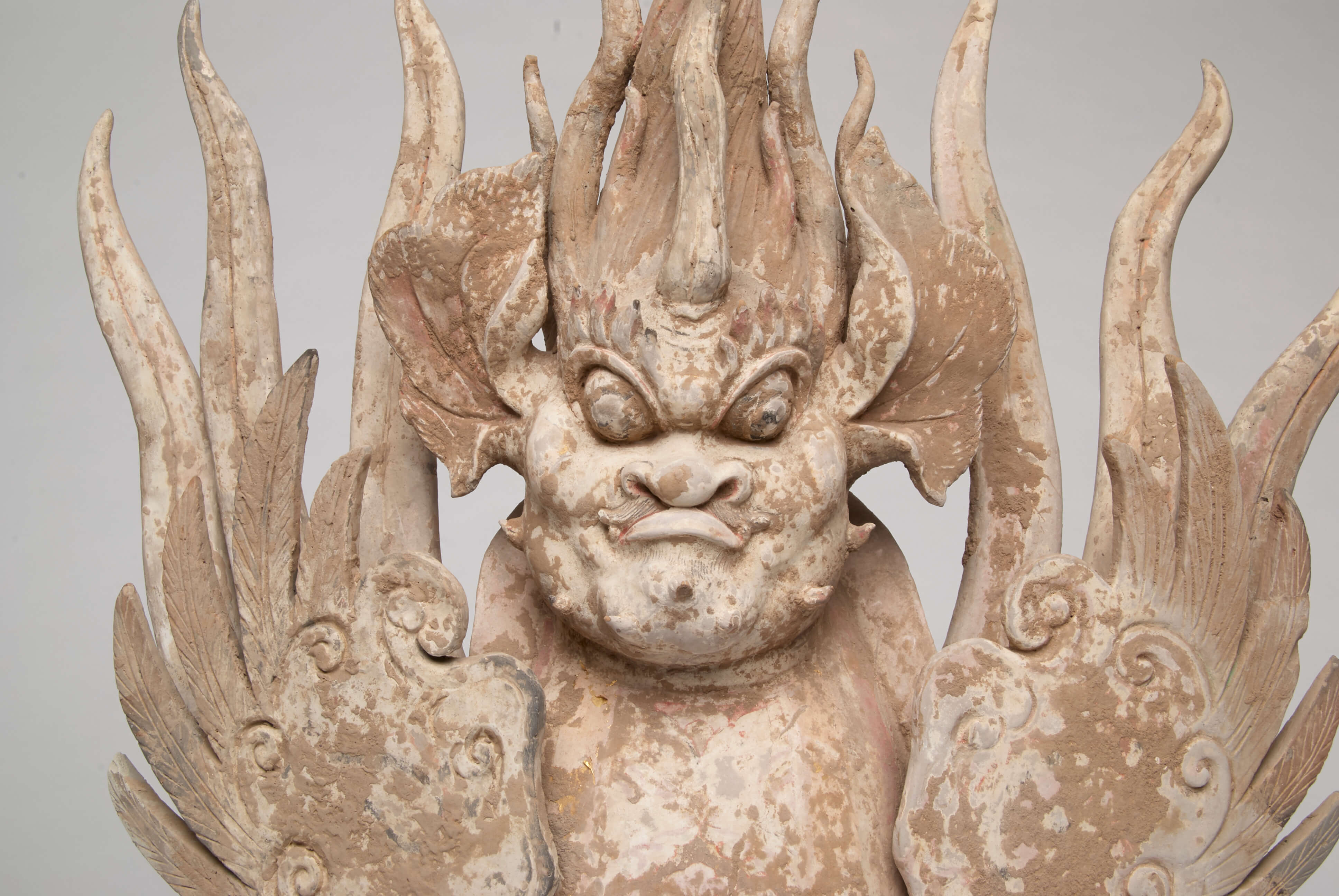 pair of pottery lokapala, Zhenmoushou from the Tang Dynasty in China