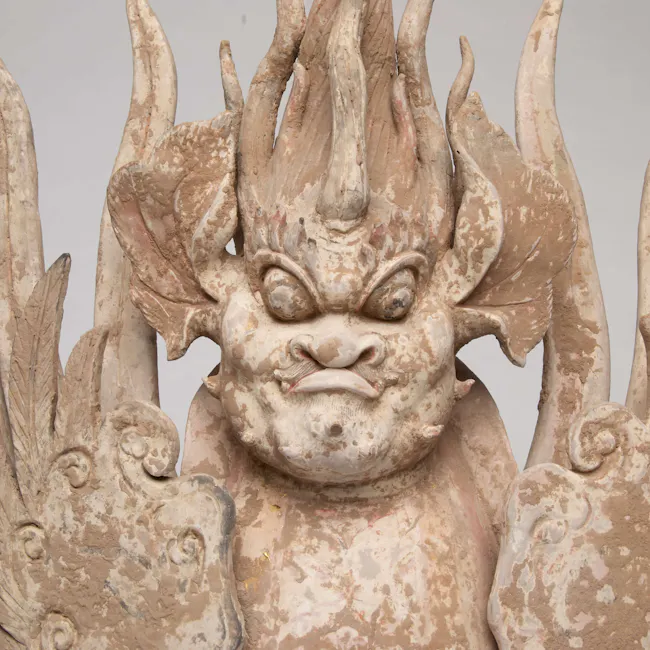 pair of pottery lokapala, Zhenmoushou from the Tang Dynasty in China