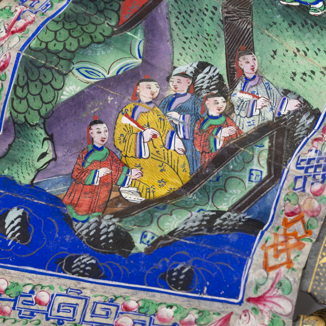 Chinese Works of Art Fan and Box from the 19th Century