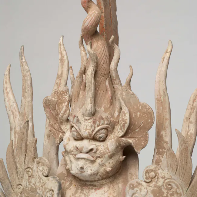 pair of pottery lokapala, Zhenmoushou from the Tang Dynasty in China