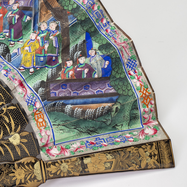 Chinese Works of Art Fan and Box from the 19th Century
