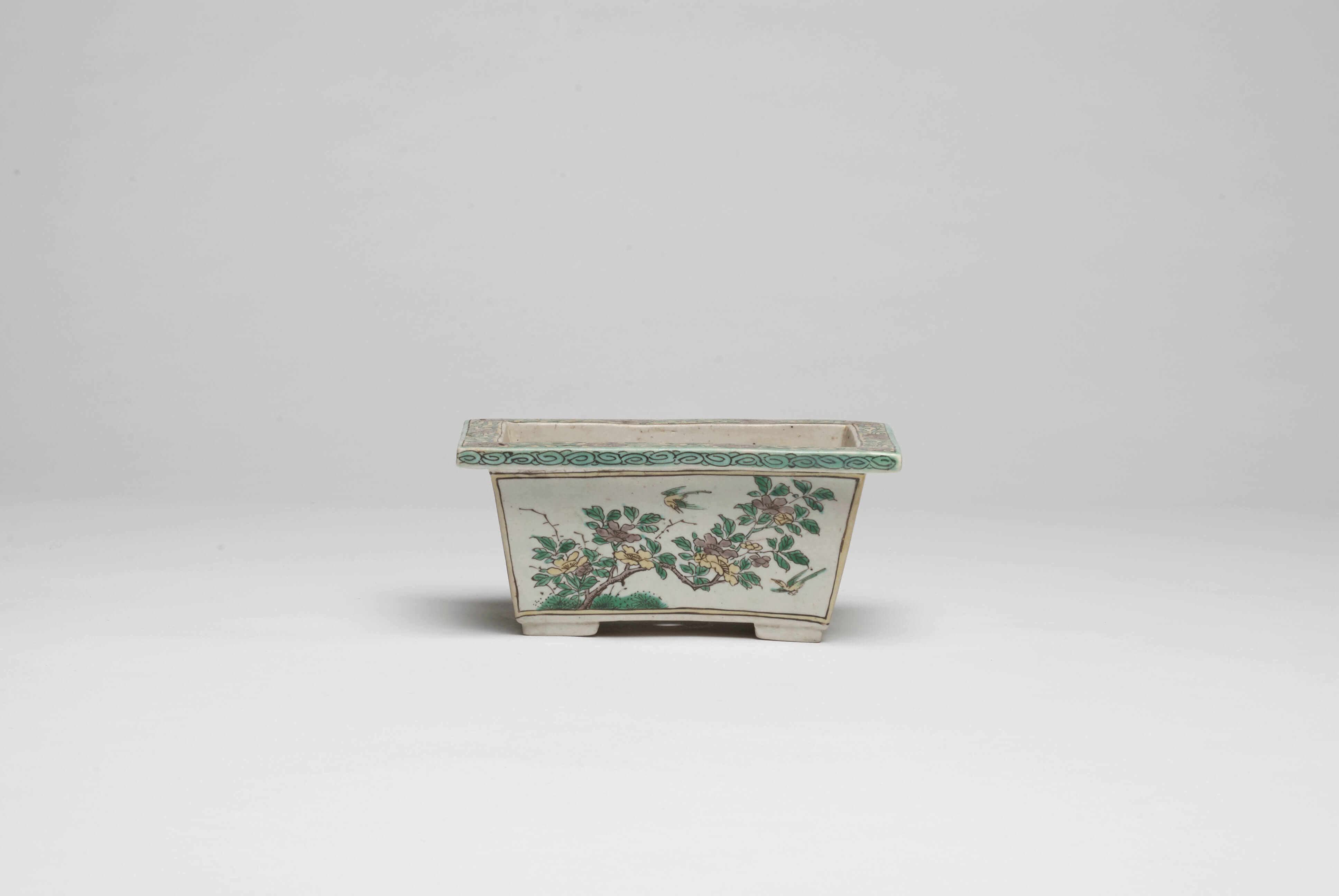 Chinese Porcelain Famille Verte Jardiniere 