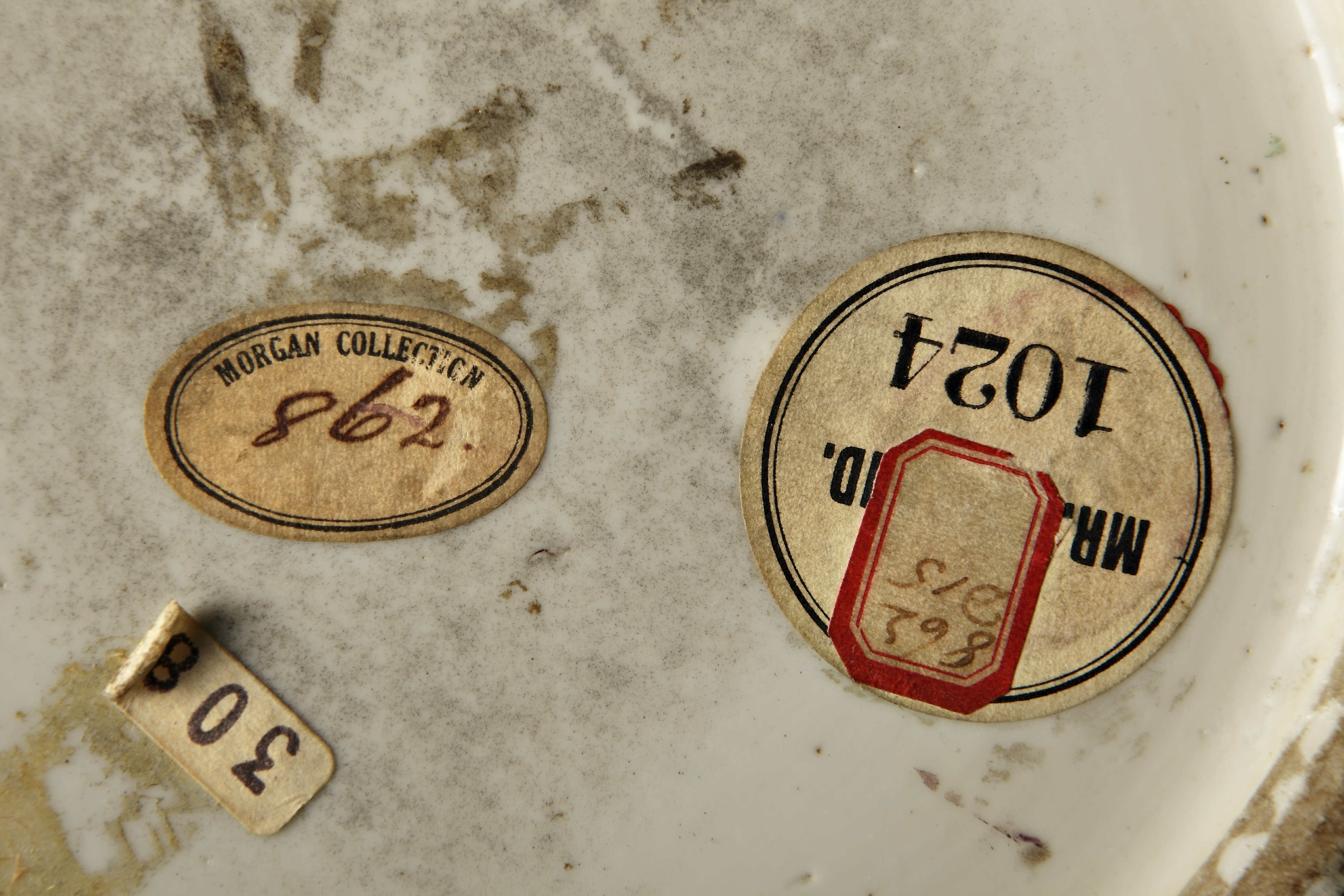 chinese famille verte porcelain auspicious vases from the Morgan and Garland collections labels