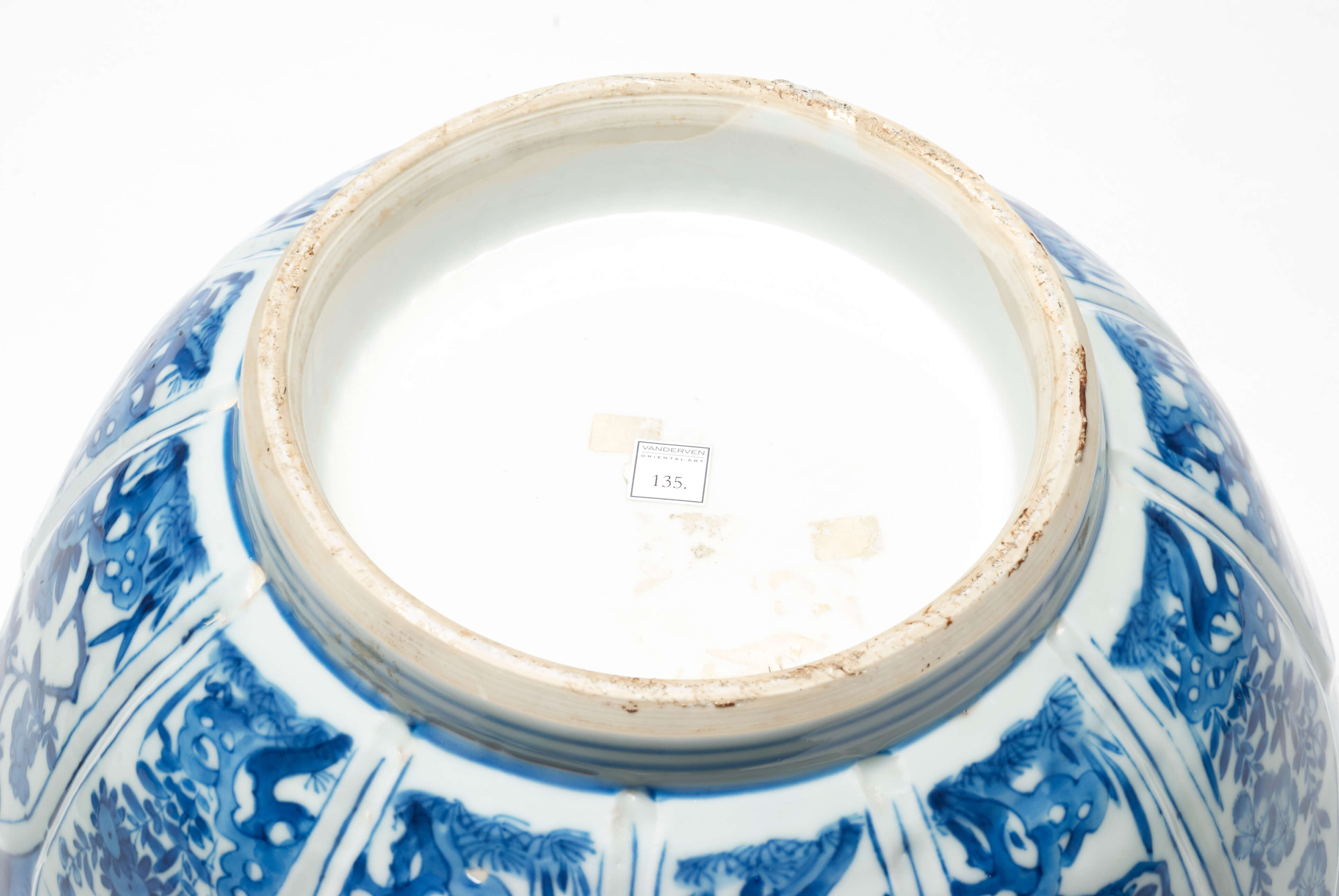 Chinese Blue and White Porcelain Bowl from the kangxi period