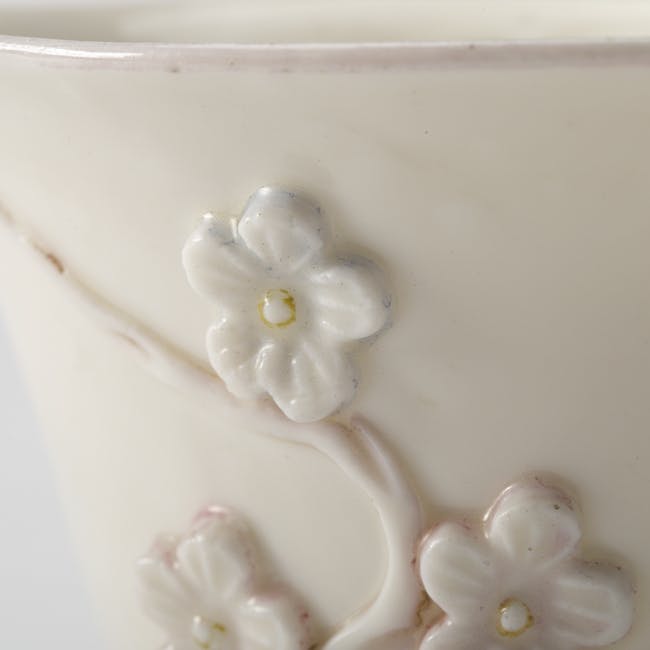 chinese blanc de chine porcelain magnolia blossom detail