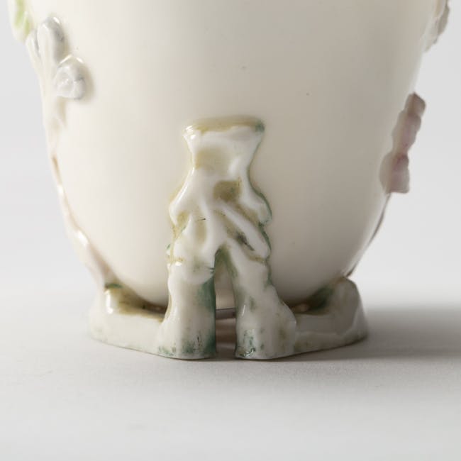 chinese blanc de chine porcelain magnolia blossom cup kangxi period branch feet