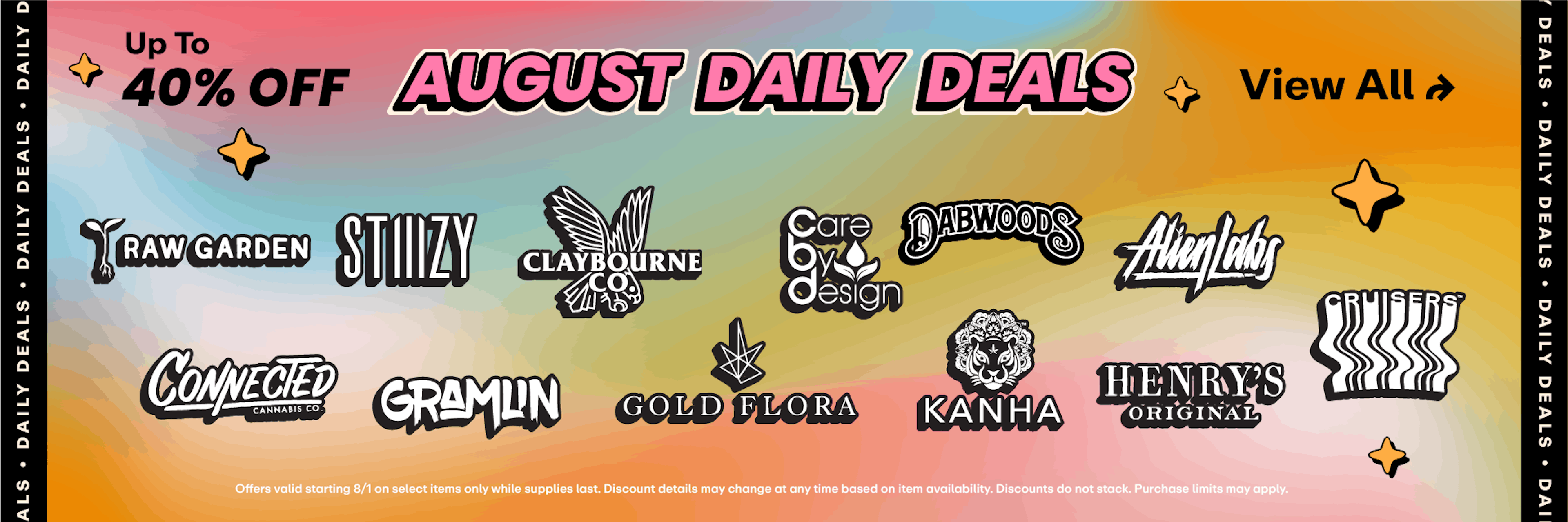 Up to 40% off August Daily Deals