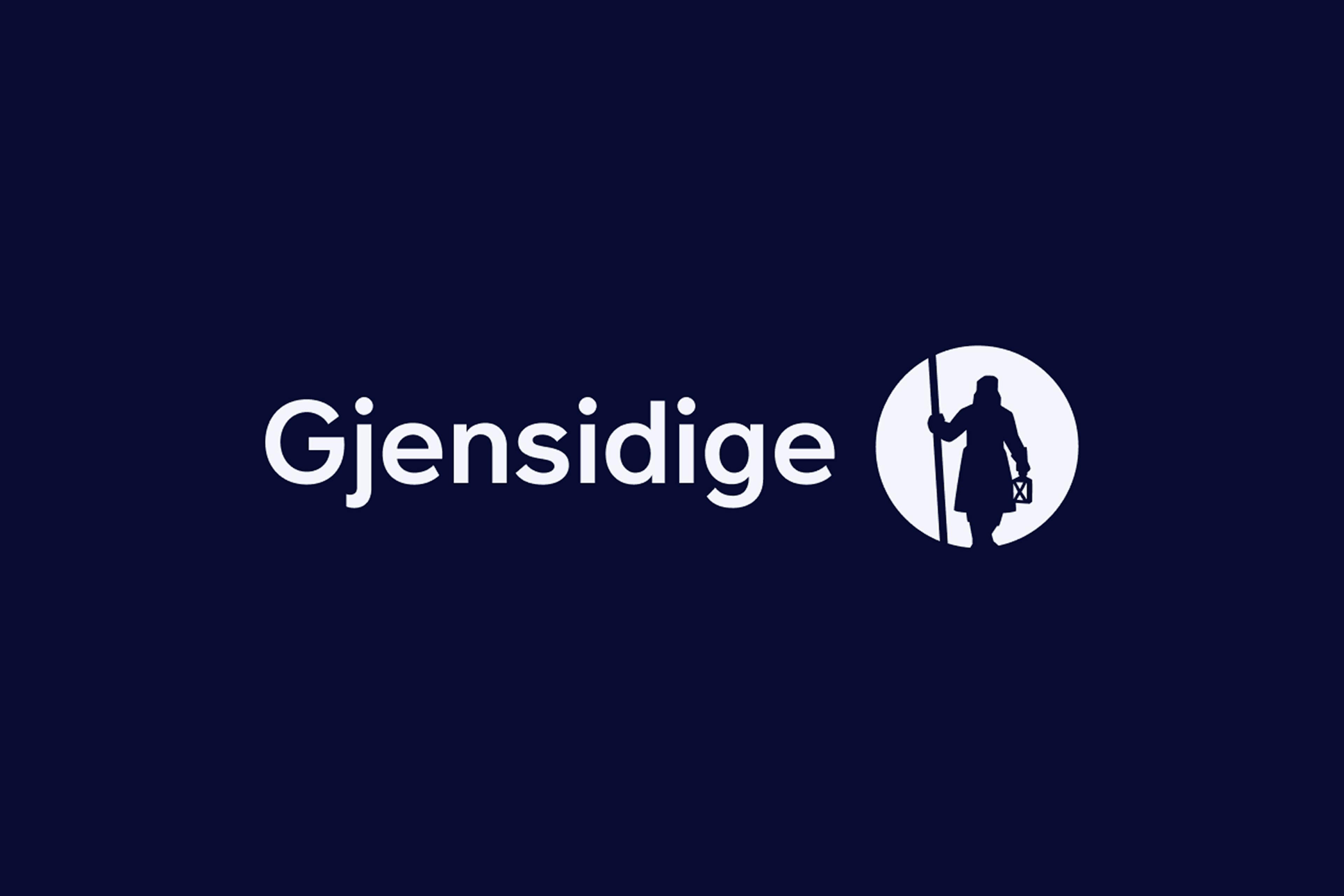 Gjensidige logo on blue background