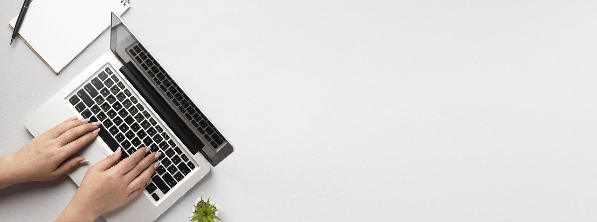 human writing on his keyboard