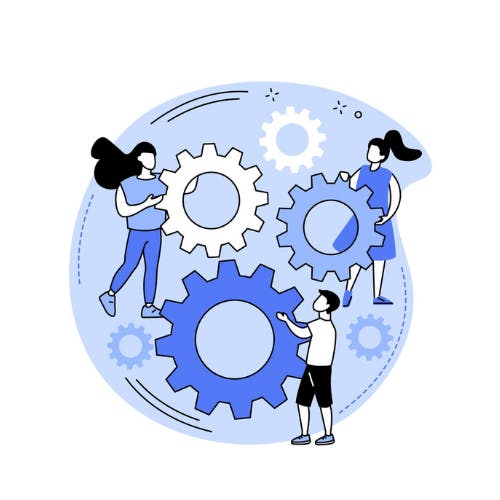 Drie personen passen radars in elkaar