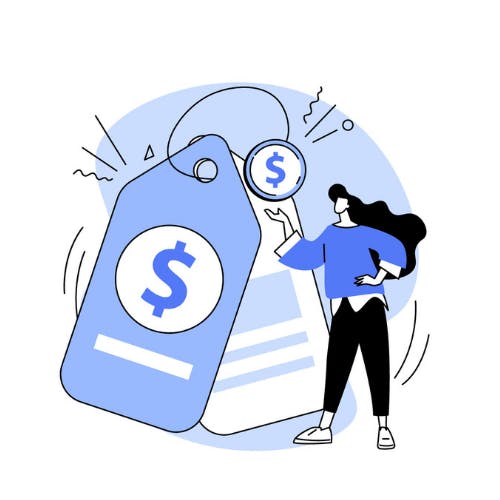 Persoon bekijkt prijzen