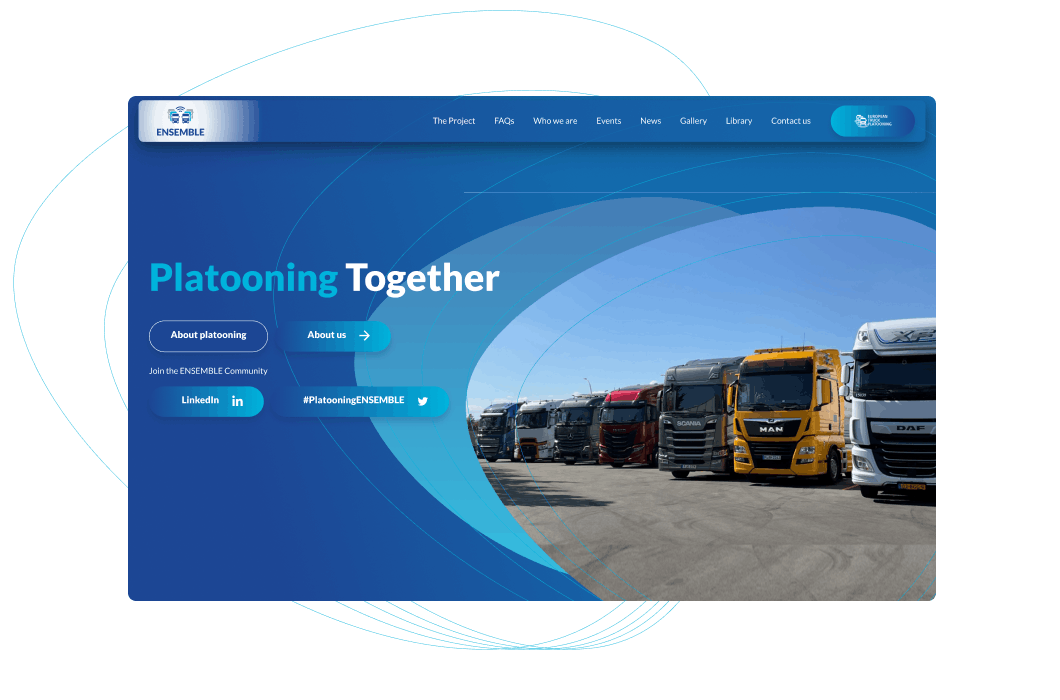 In the picture - screen of Platooning Ensemble