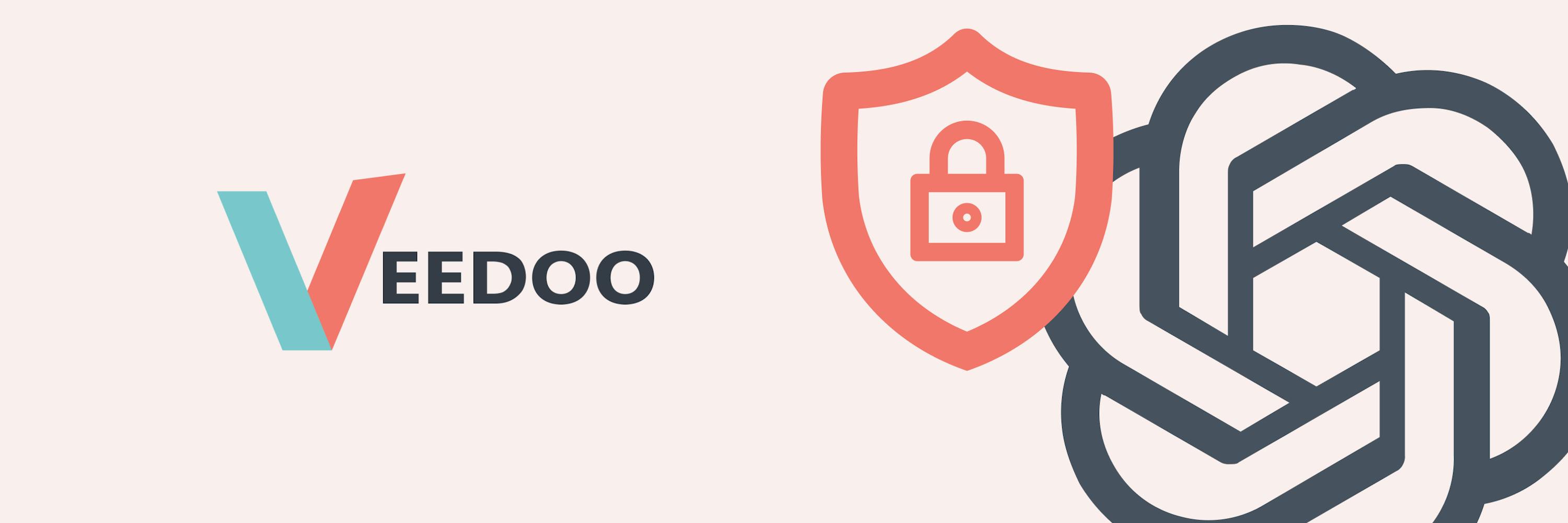 At the picture - VEEDOO logo, security image, logo openAI