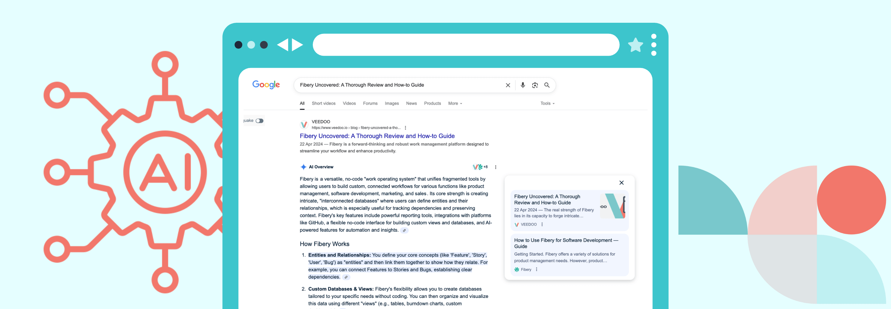 In the picture - search result with headers