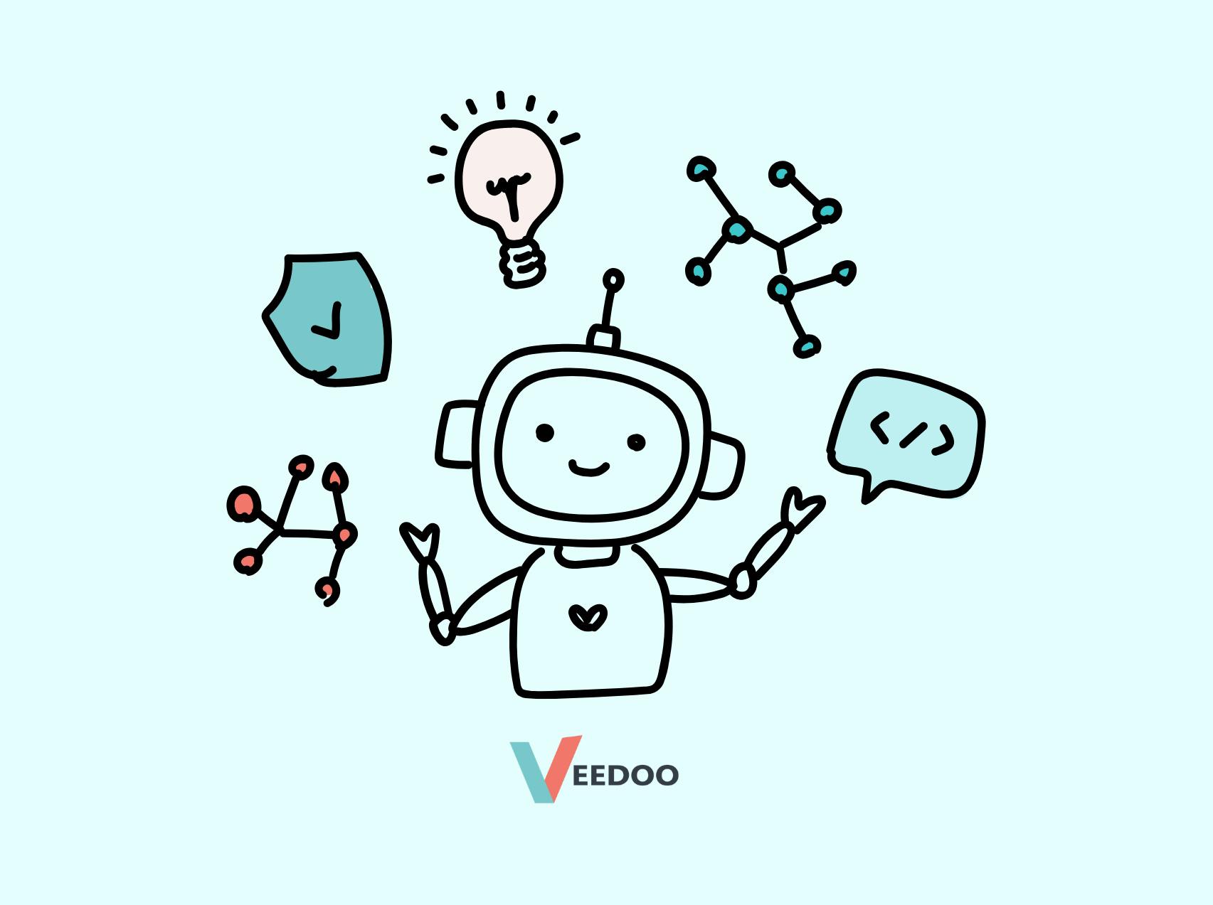 In the picture - Robot sorts through ideas, AI, Security, and Scalability 