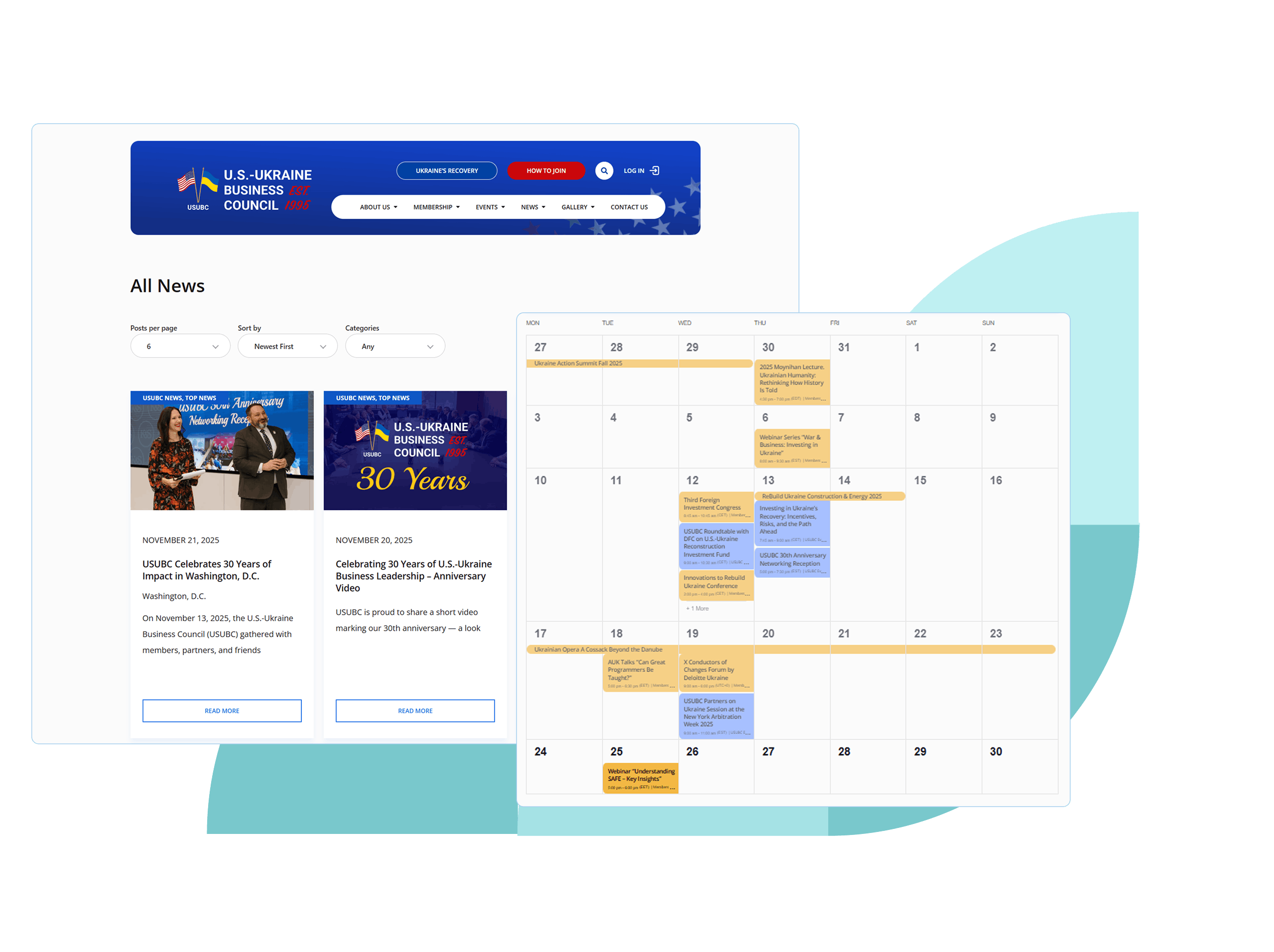 In the picture - screen US-Ukraine Bussiness Council site