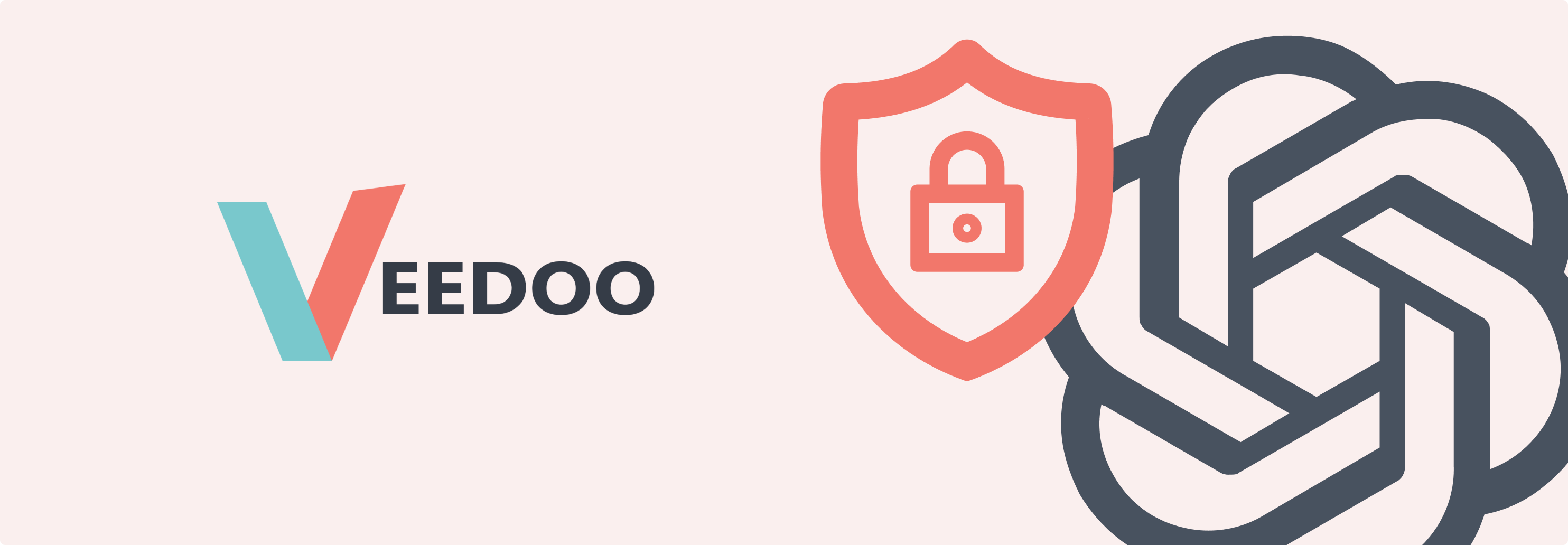 At the picture - VEEDOO logo, security image, logo openAI
