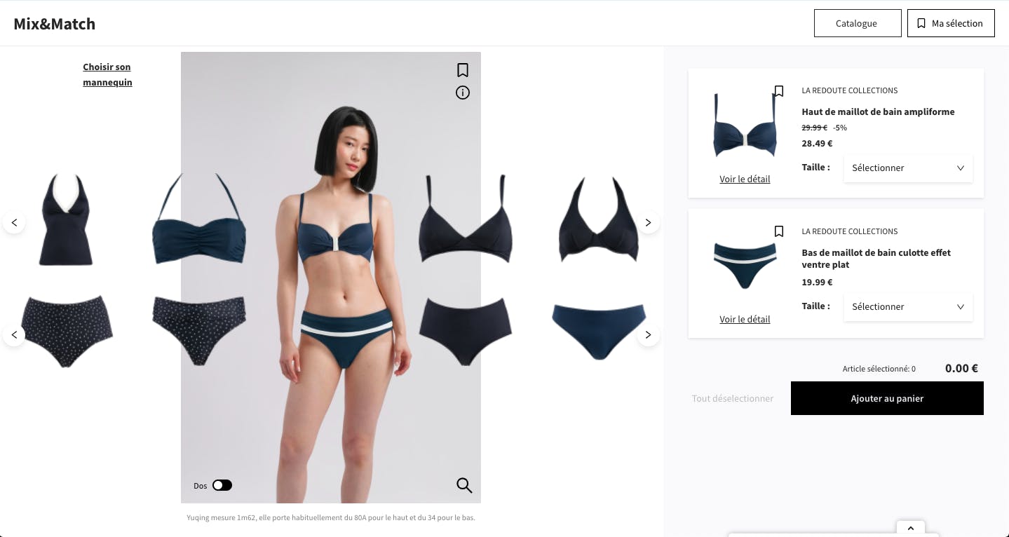 Mix&Match experience on swimwear