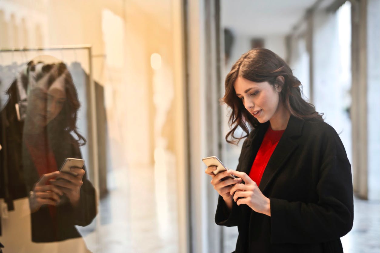 Woman on her phone