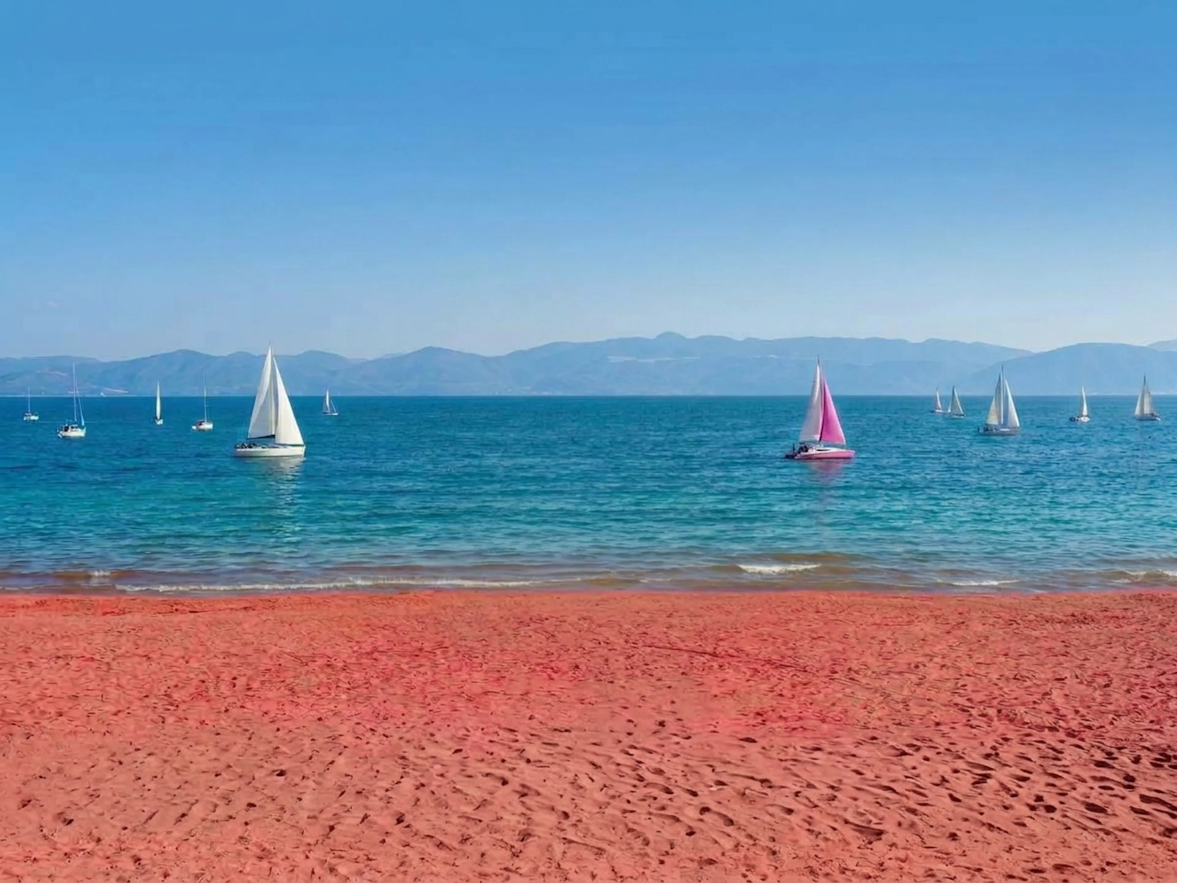 pink beach