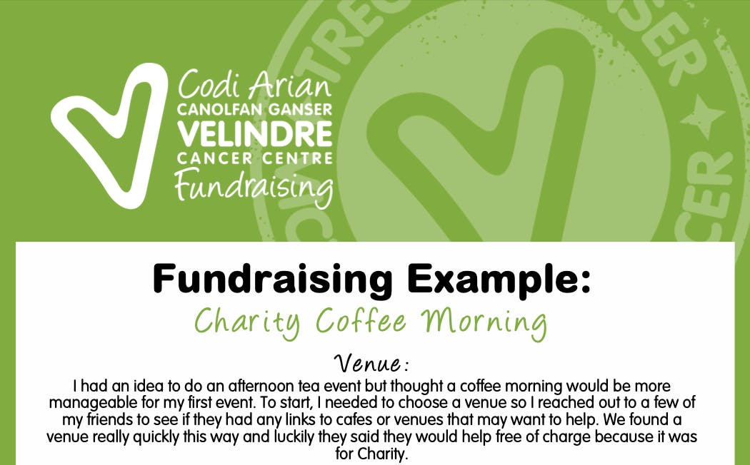 Screenshot of fundraising support pdf.