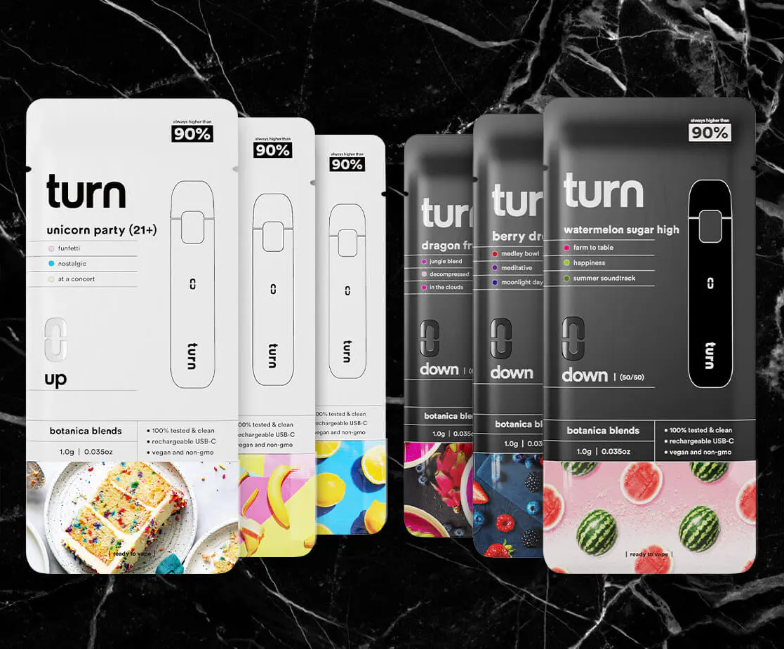 Turn Weed Disposables & THC Pods at Velvet Cannabis Dispensaries Turn Weed Disposables & THC Pods at Velvet Cannabis Dispensaries
