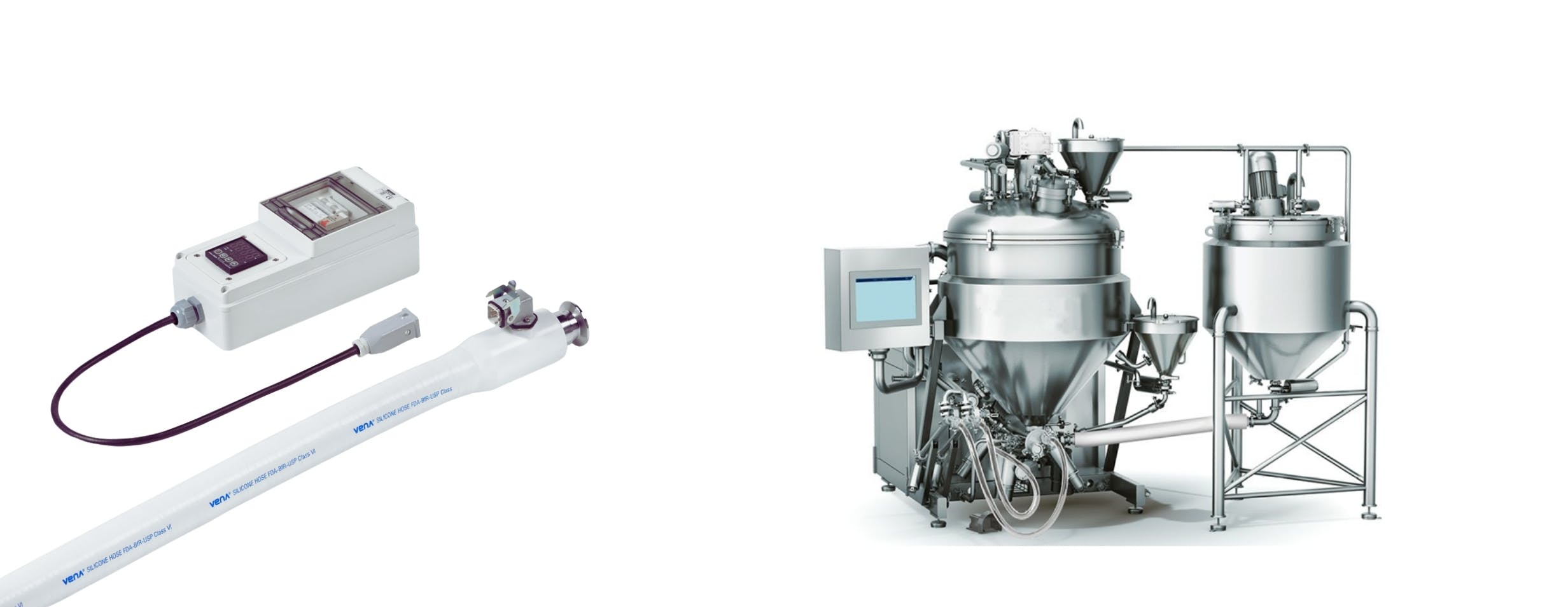 Heated hose for conveying creams