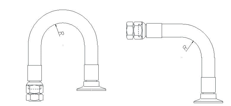 Hose bending radius