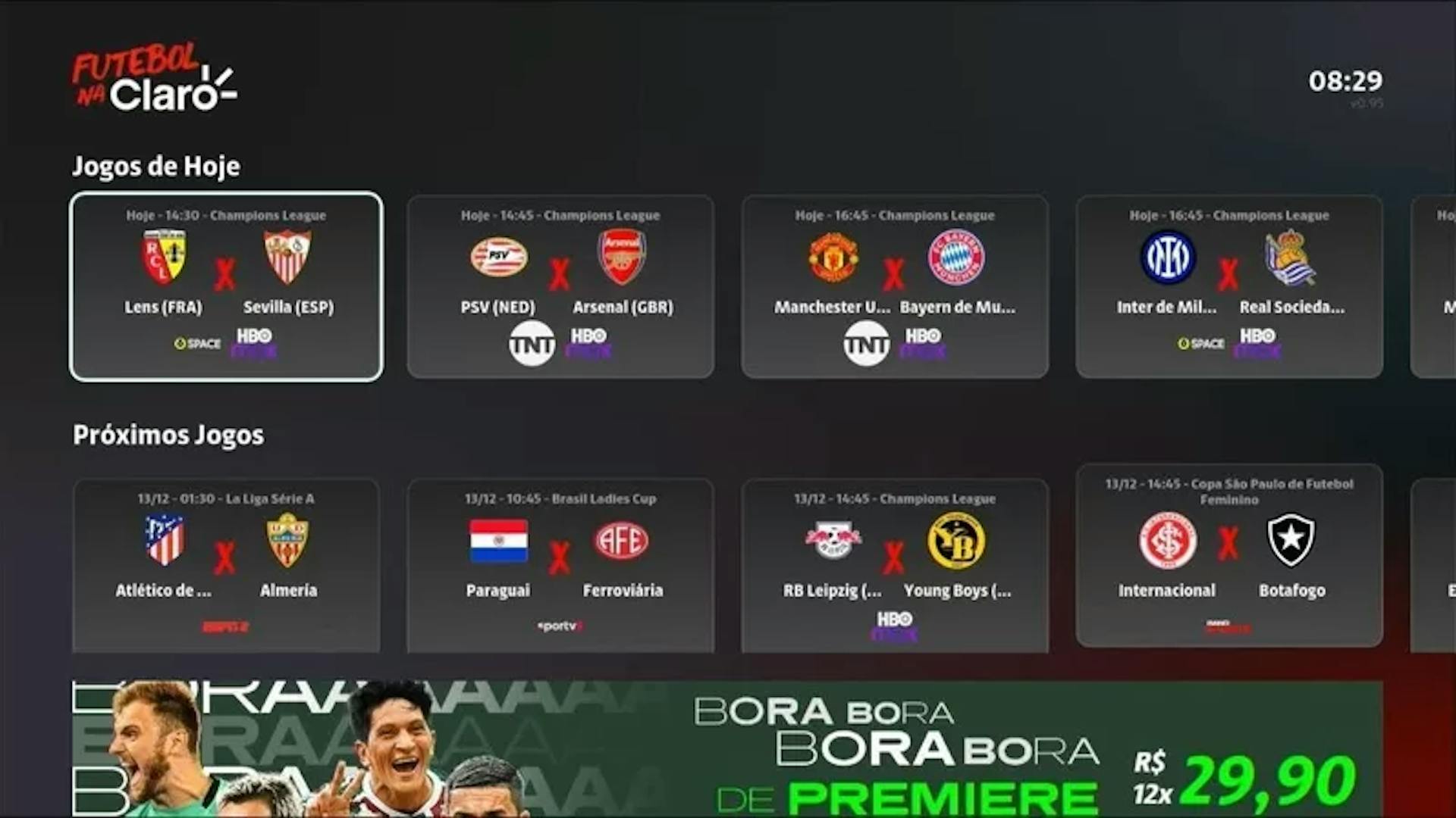 programação claro tv