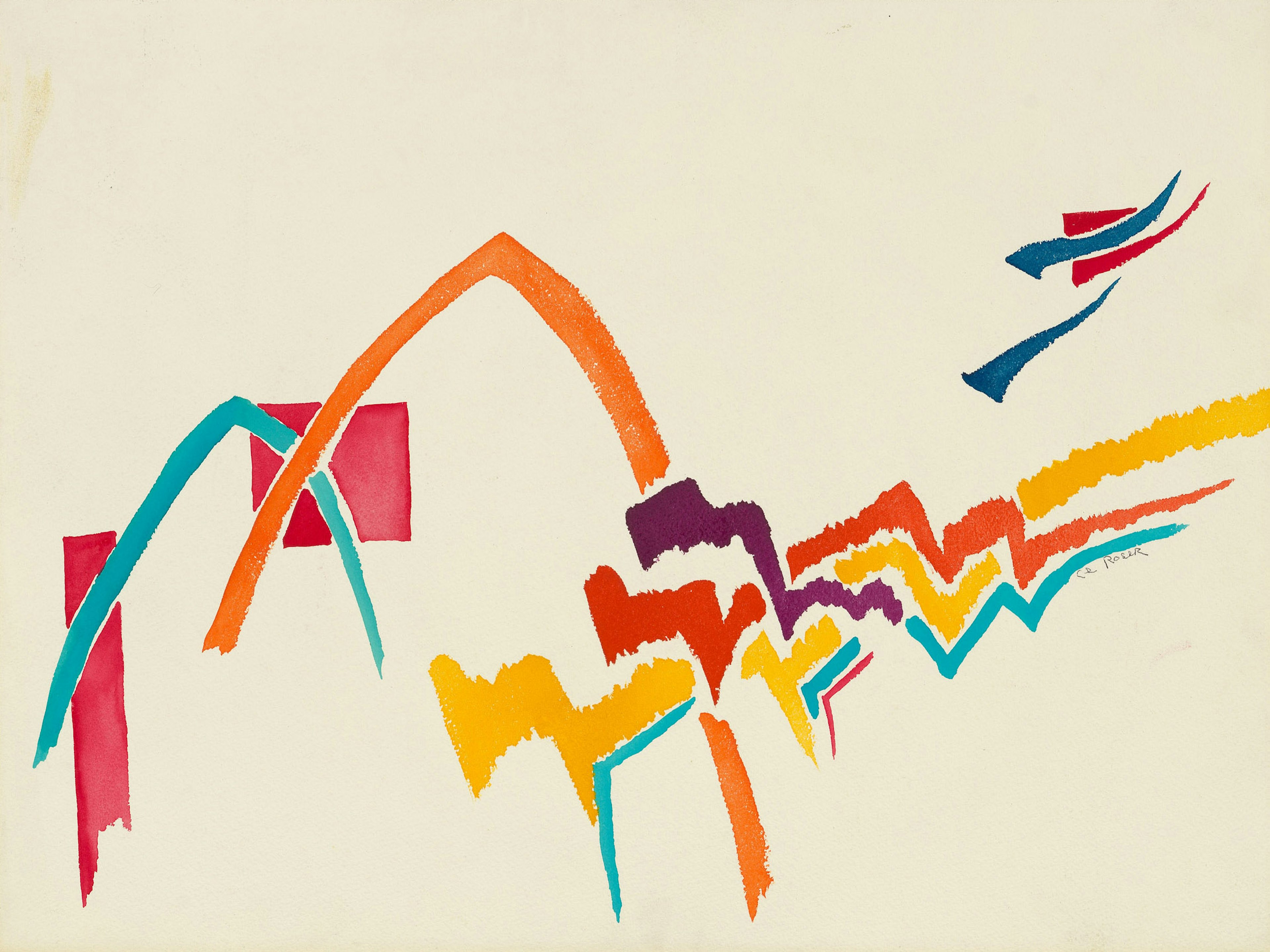 CE ROSER
Celestial Caper, 2014
Watercolor on paper
18 x 24 inches
45.5 x 61 cm
ROSW-4