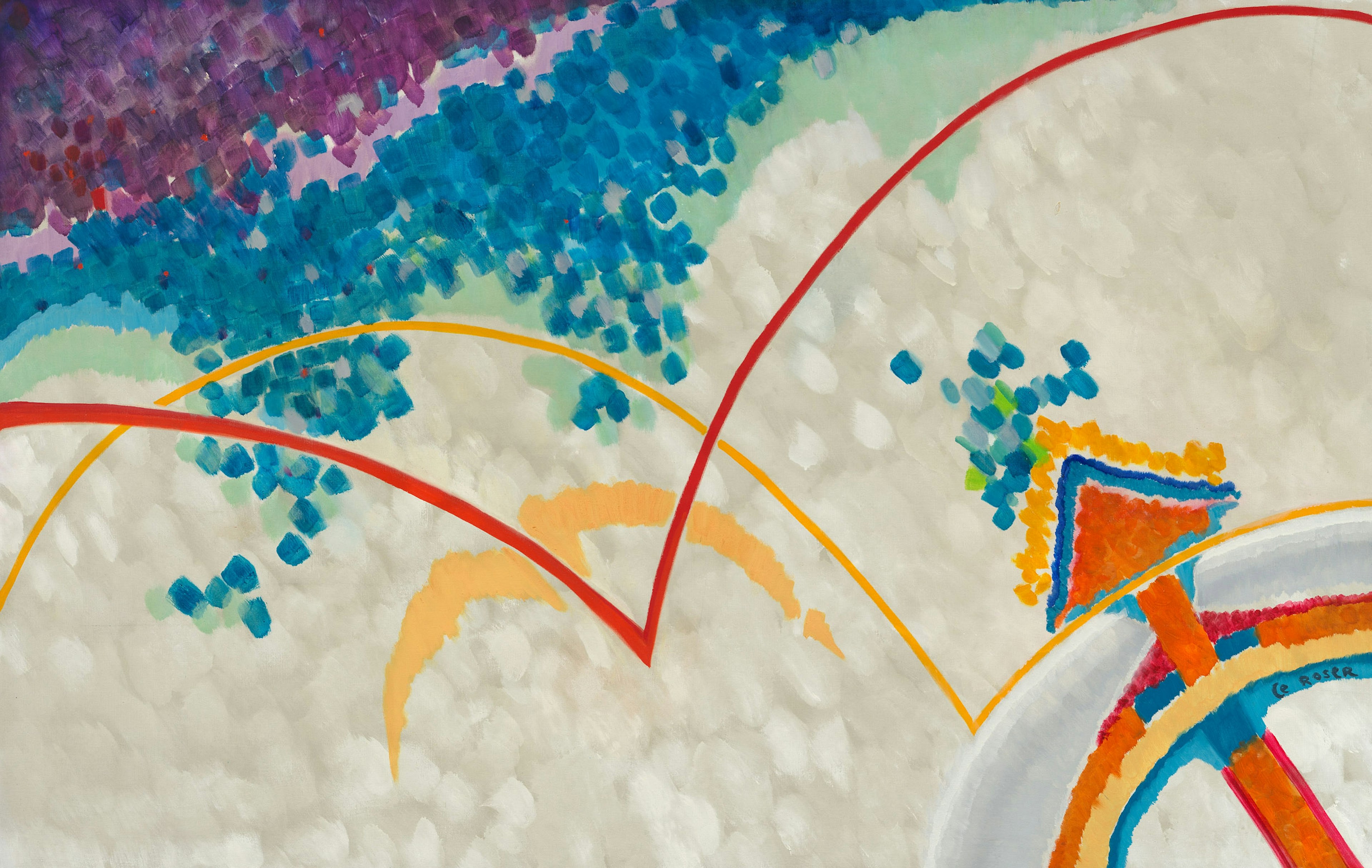 CE ROSER
Dual Highway, 1986
Oil on linen
32 x 50 inches
81.5 x 127 cm
ROSP-9