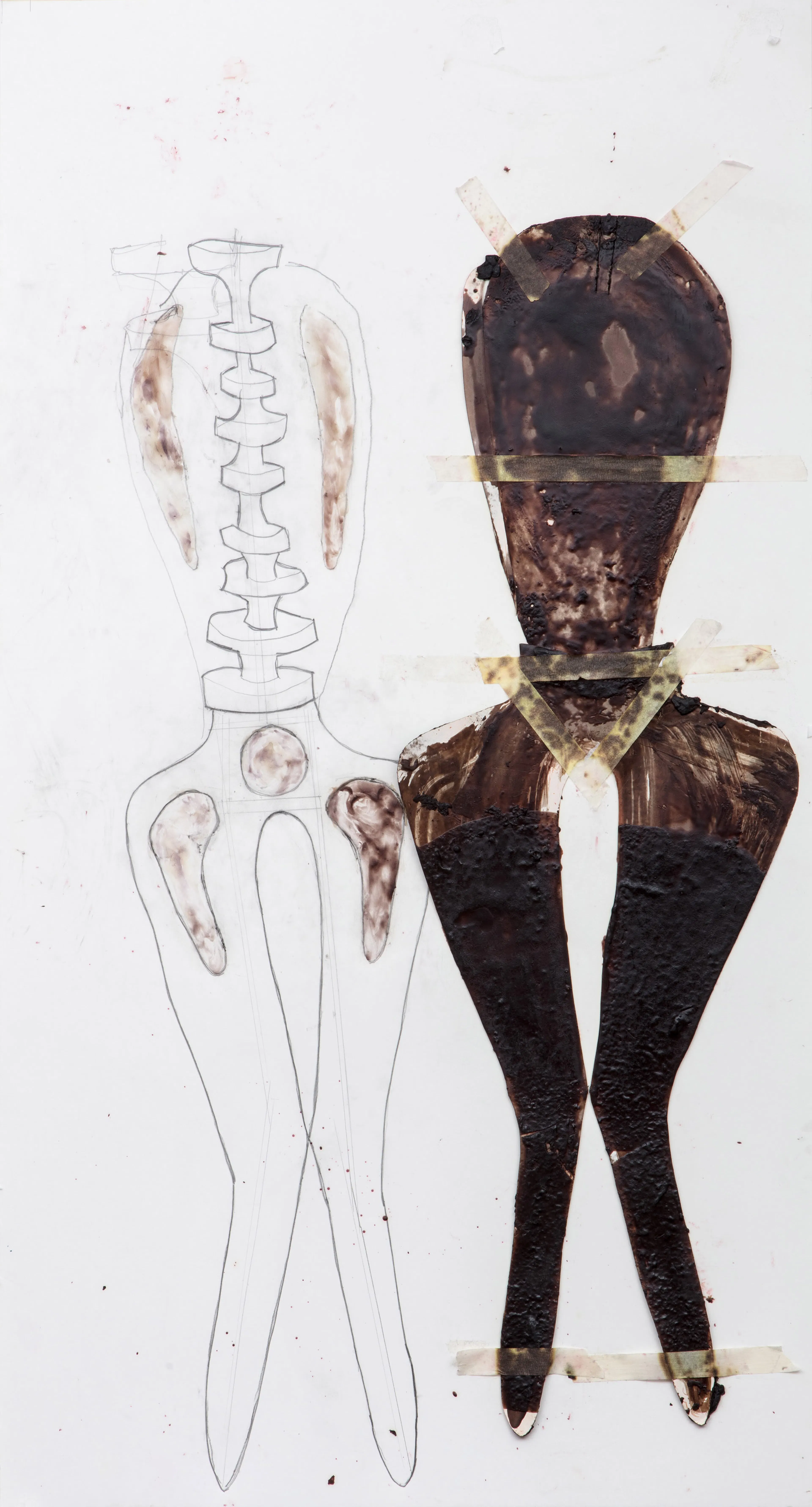 ENRICO DAVID
Untitled, 2017
Pencil, wax on card mounted on paper
54 x 28 ½ inches
137 x 72.5 cm
DAVZ 141