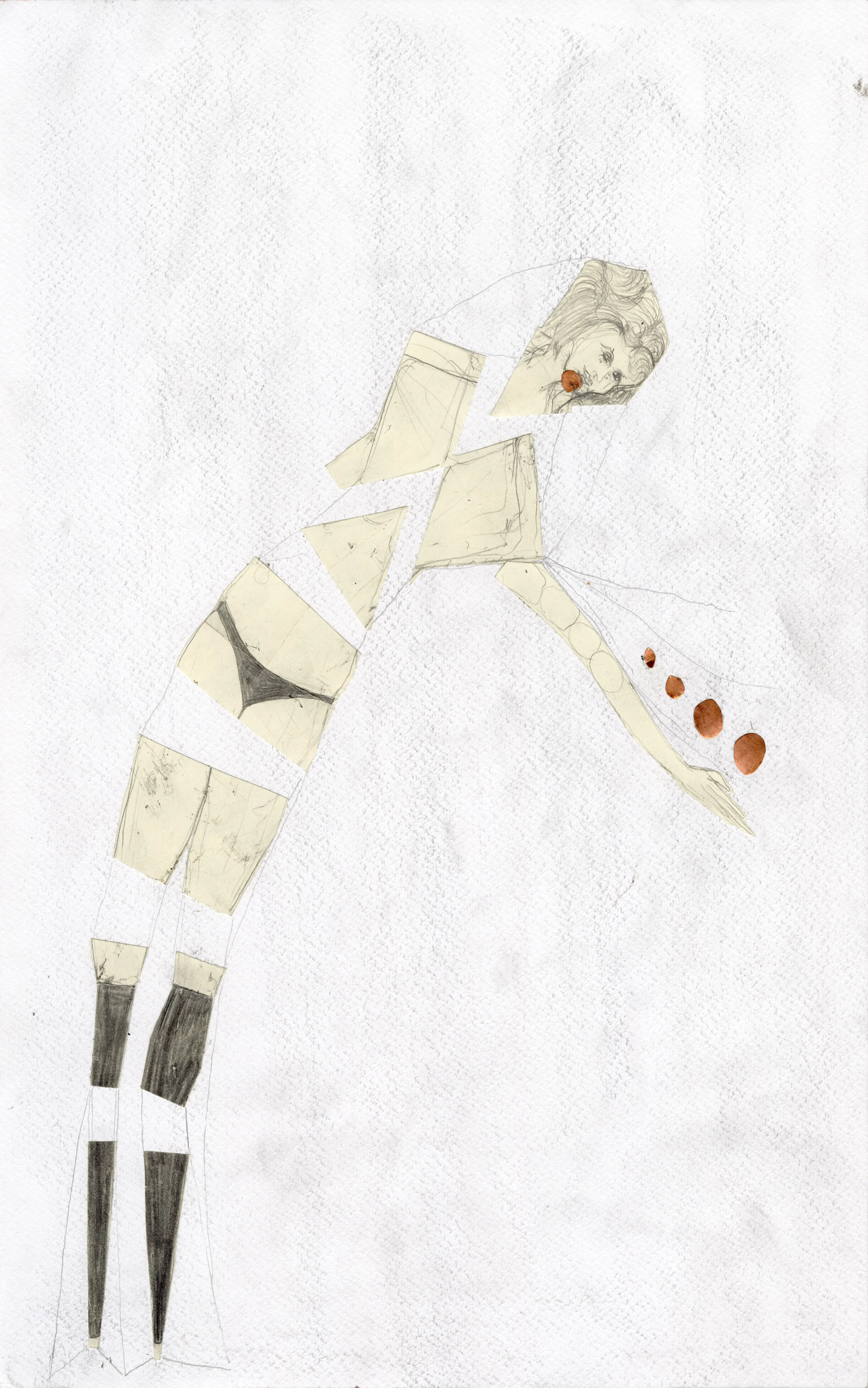 ENRICO DAVID
Untitled (Broken II), 2025
Pencil, copper, collage on paper
16 ¾ x 11 ¾ inches
40 x 30 cm
DAVZ 184