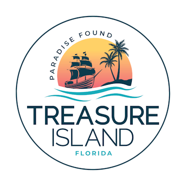 The logo of the city of Treasure Island in Florida