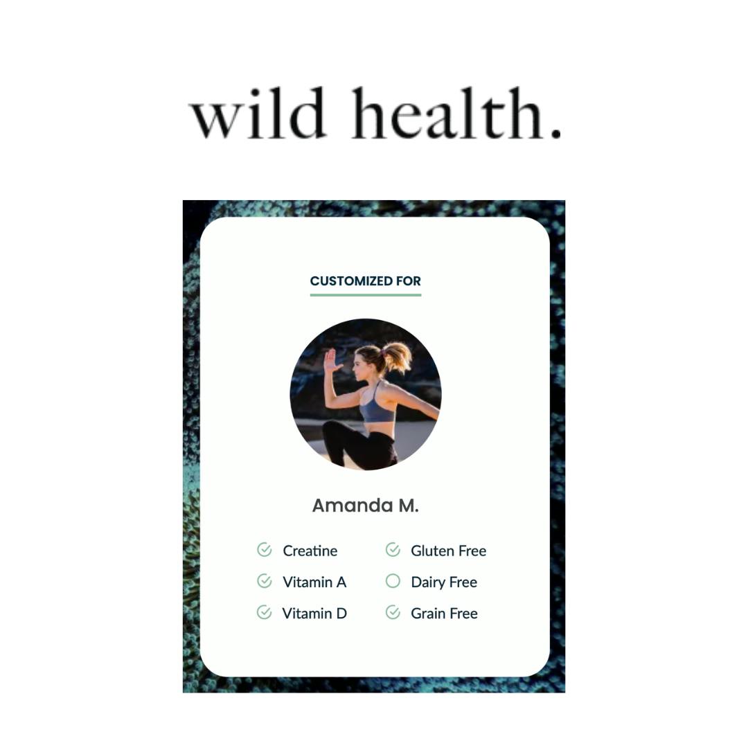 wild health logo and dashboard example