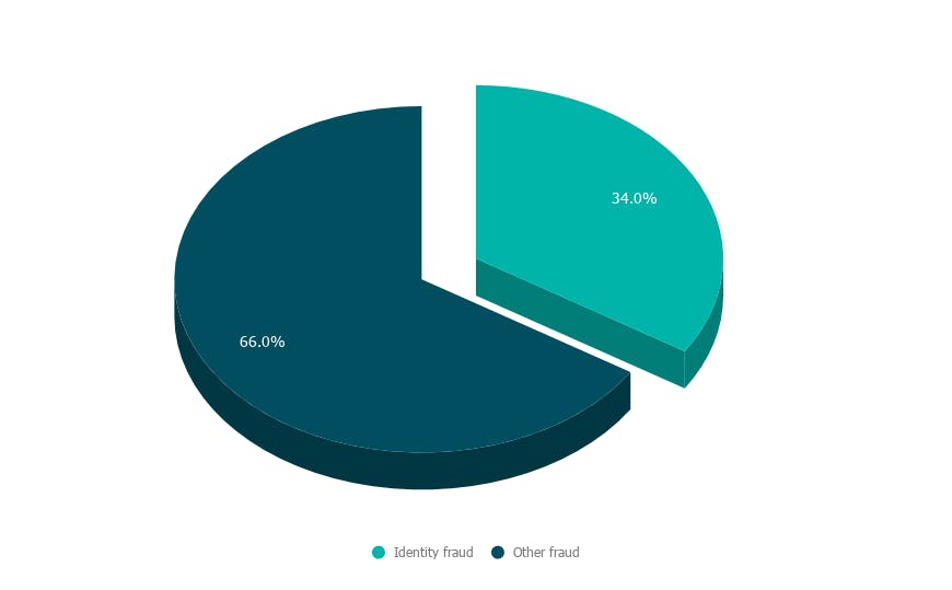 Identity fraud pie chart.