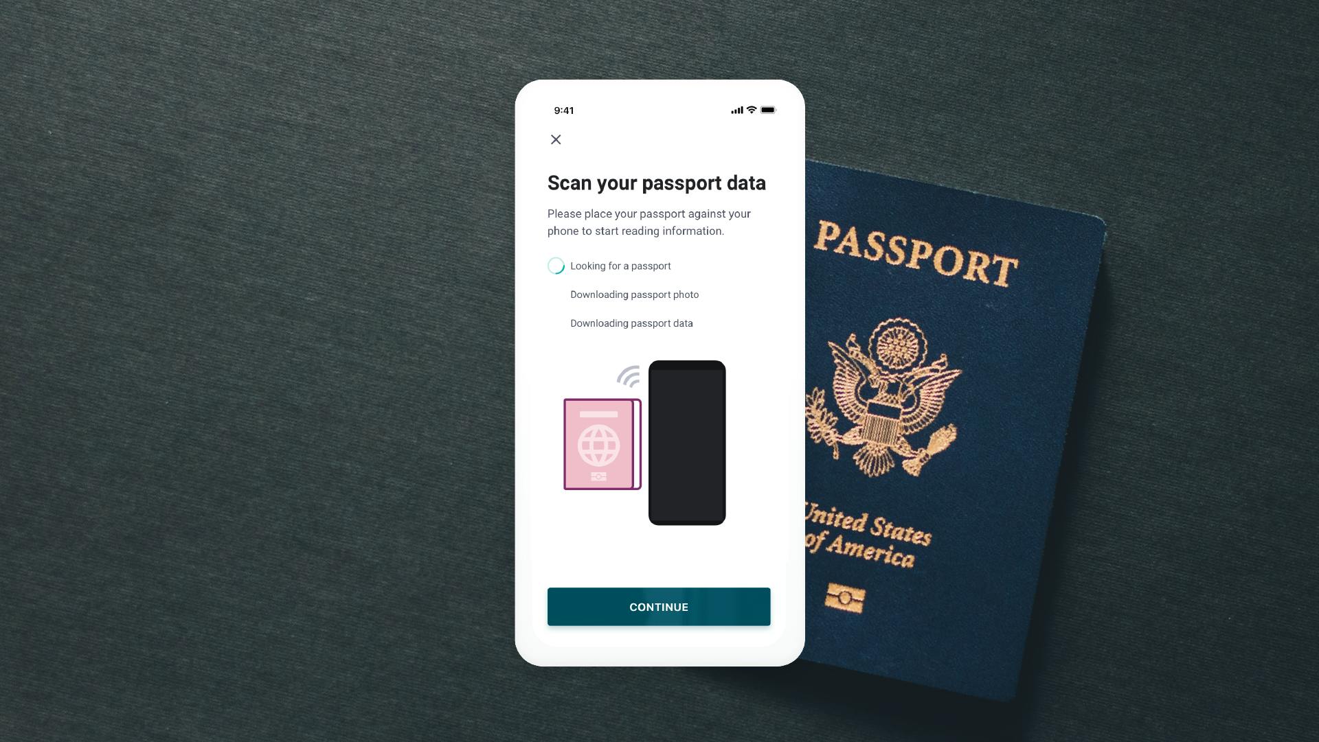 Example of how to scan a passport within Veriff.