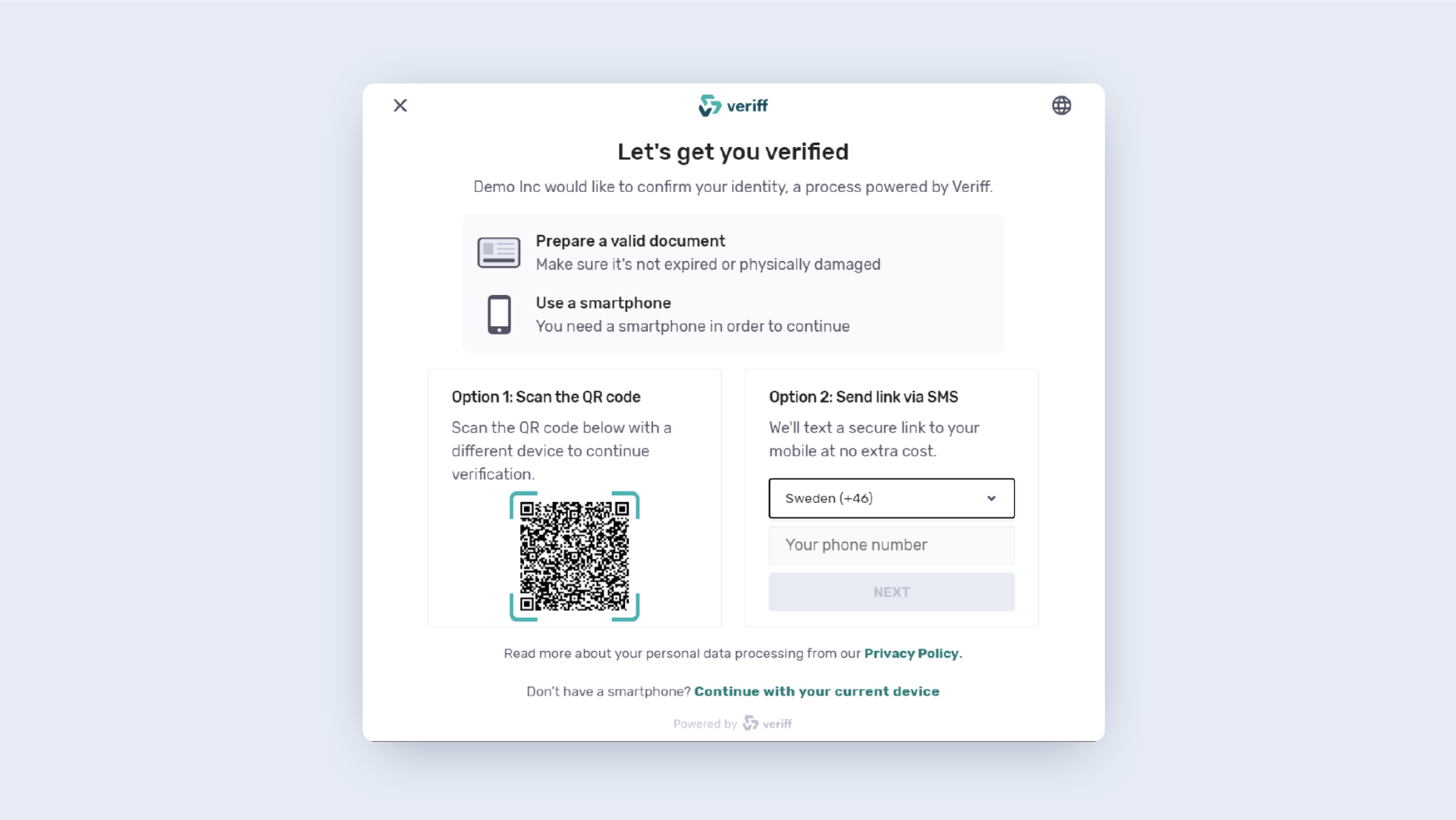 Demo graphic that shows how to get verified.