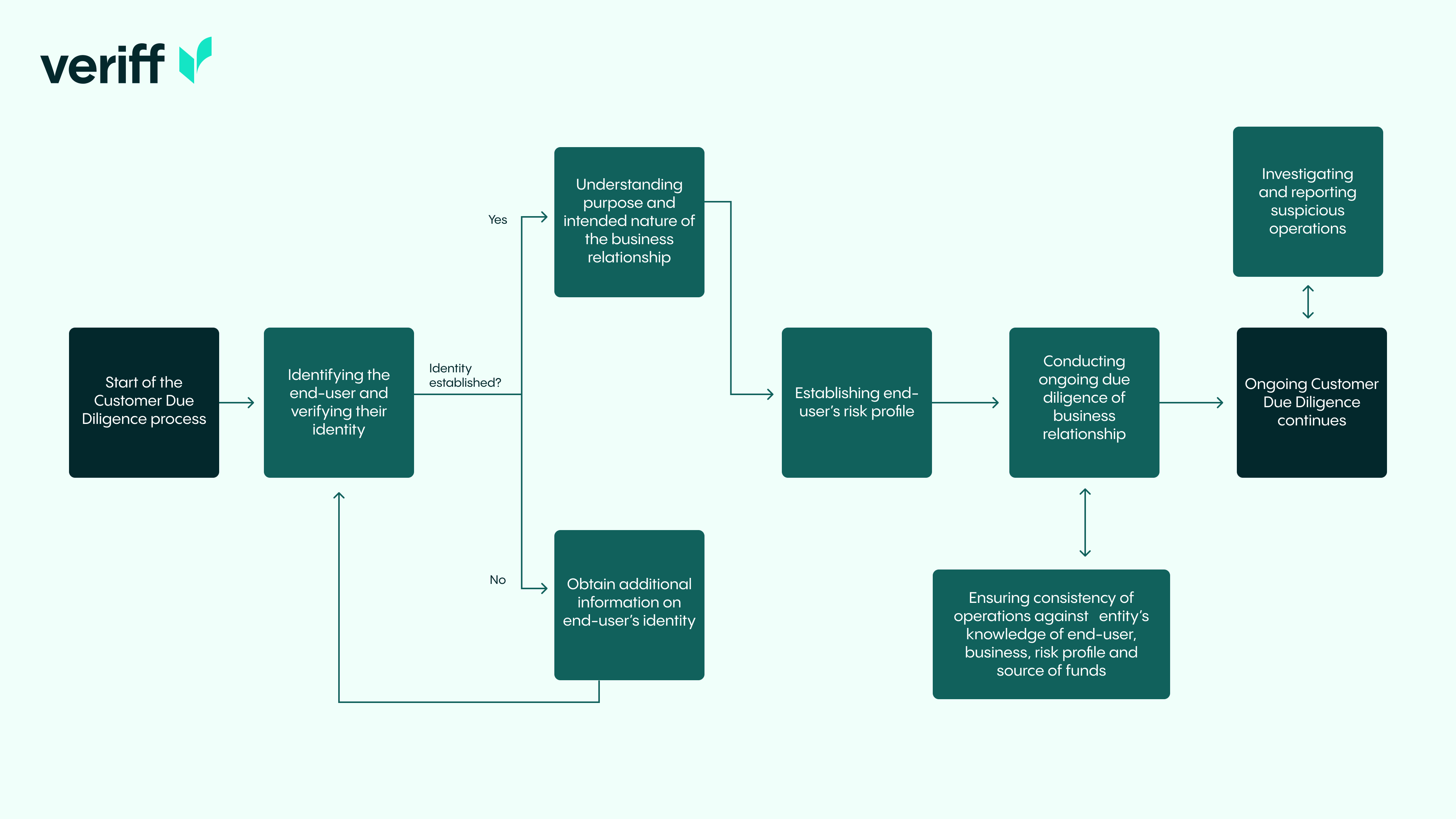 Diagrama de flujo del proceso típico de debida diligencia del cliente