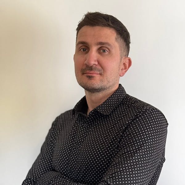 a man with a black shirt