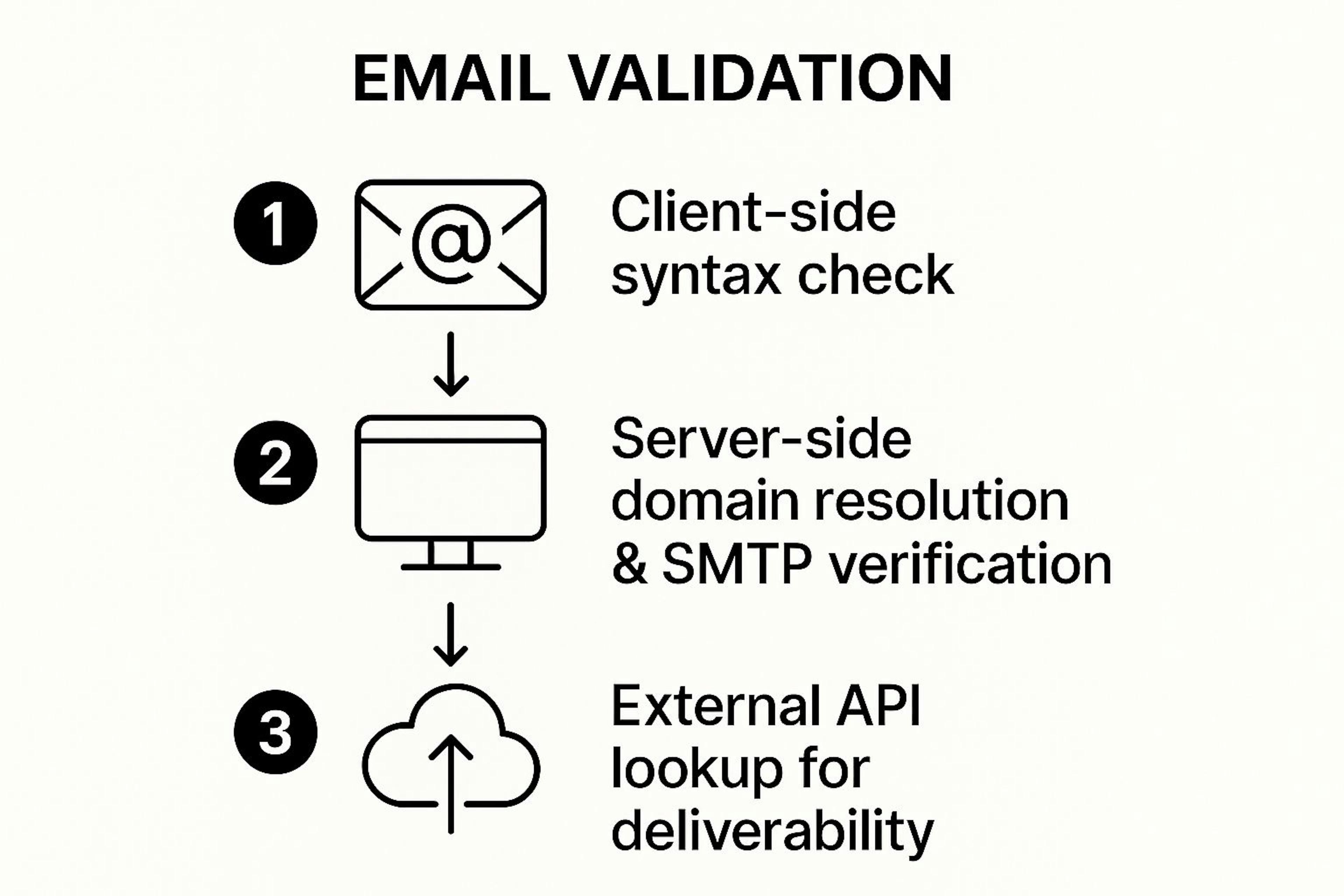 Infographic about how to validate email addresses