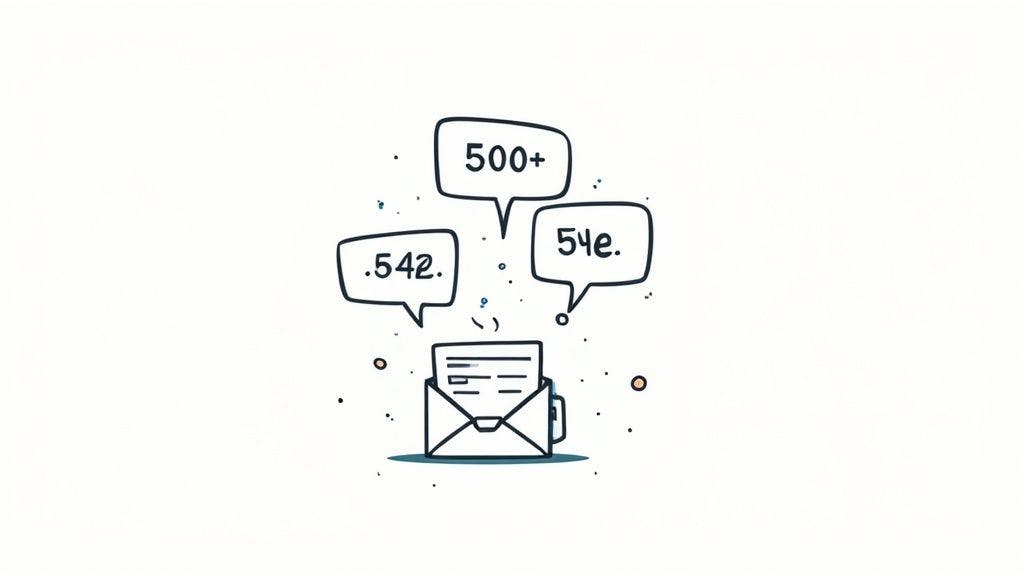 A magnifying glass hovering over a green checkmark, symbolizing proactive email list verification and cleaning.
