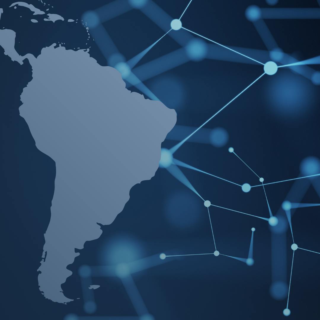 Latin America Continent Tech Background