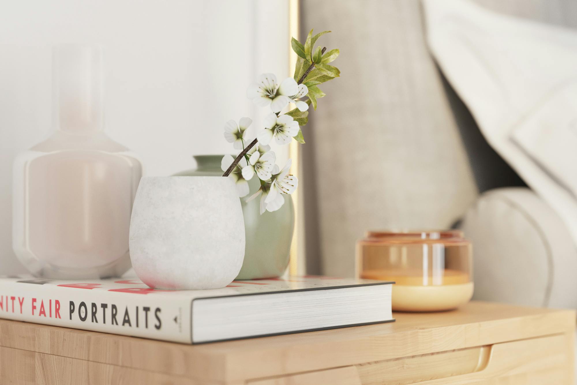 Bedside table detail