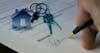 Person Signing a Letter With House Keys on Top of it