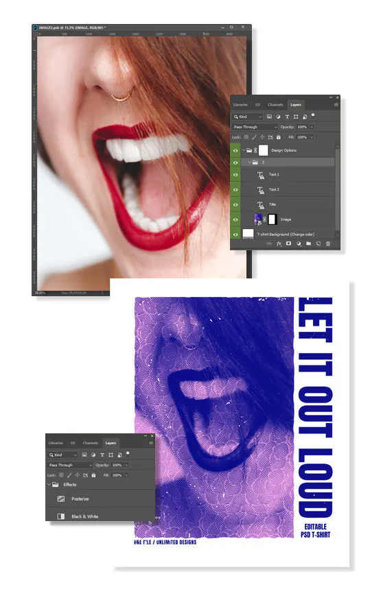 TShirt Design Templates Customizable PSDs