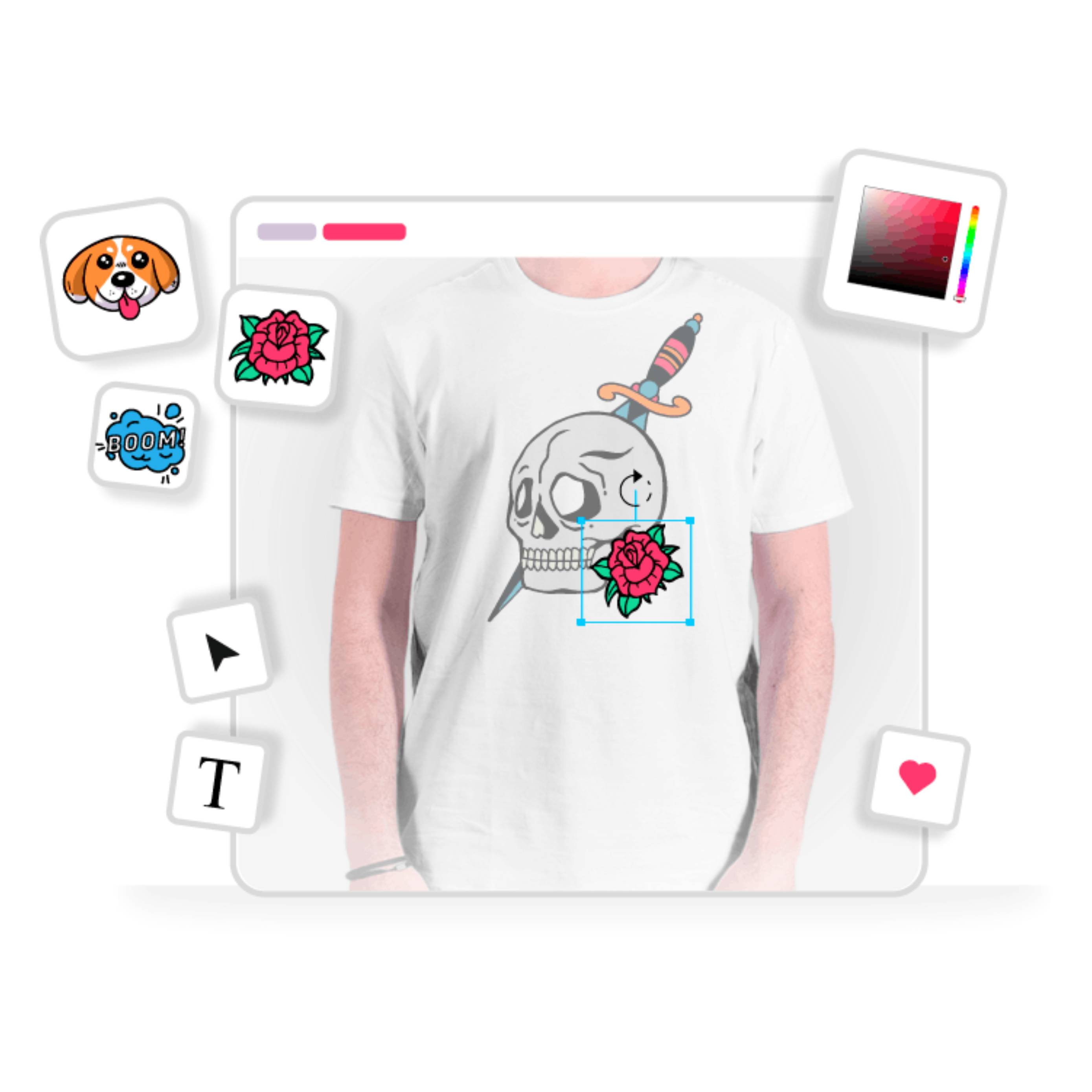 Illustration of the Online T-shirt Maker